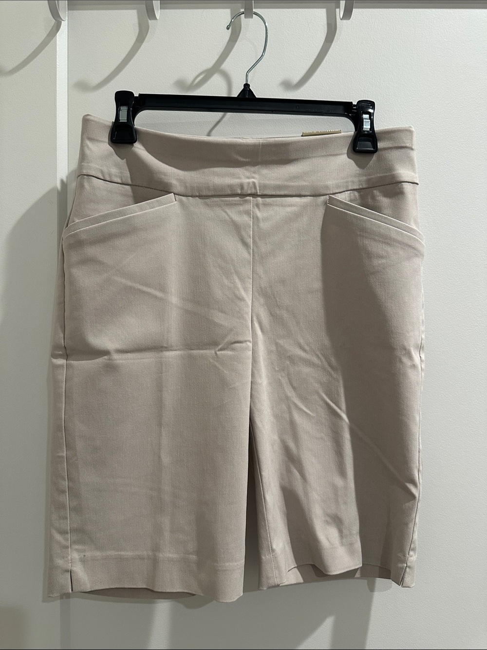 Chico’s Beige Tailored Bermuda Shorts